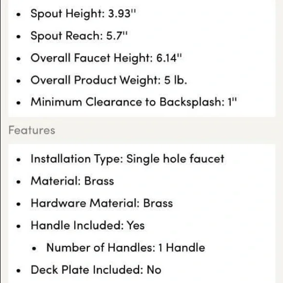 Satin Brass Single Hole Faucet - Picture 11 of 12